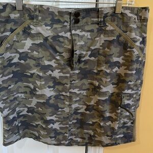 The Black Dog Camouflage Mini Skirt